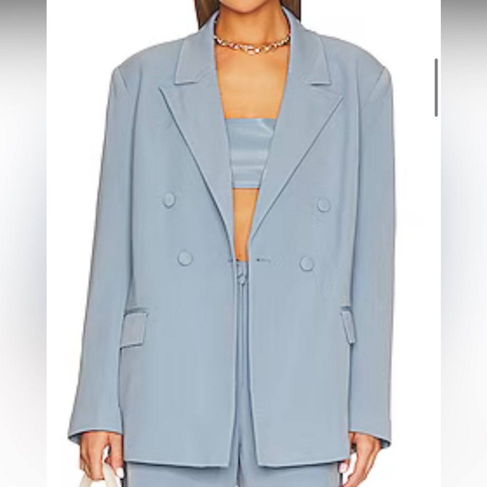 Oversized Double Breasted Blazer, WeWoreWhat (Blue)